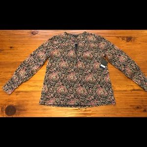 NWT small Lucky Brand long sleeve blouse.